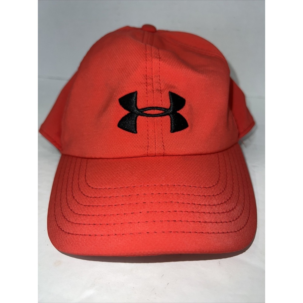 Under Armour Womens Pink Adjustable Polyester Blend Ball Cap Running Hat
